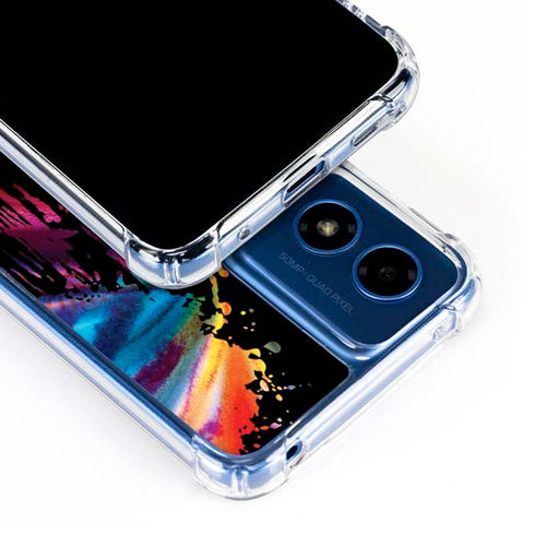 Chromatic Splatter Black Moto G 5G (2024) Clear Case